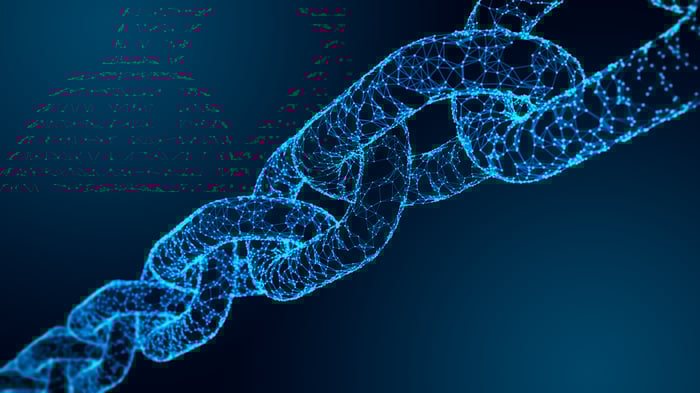 Digital blockchain art.