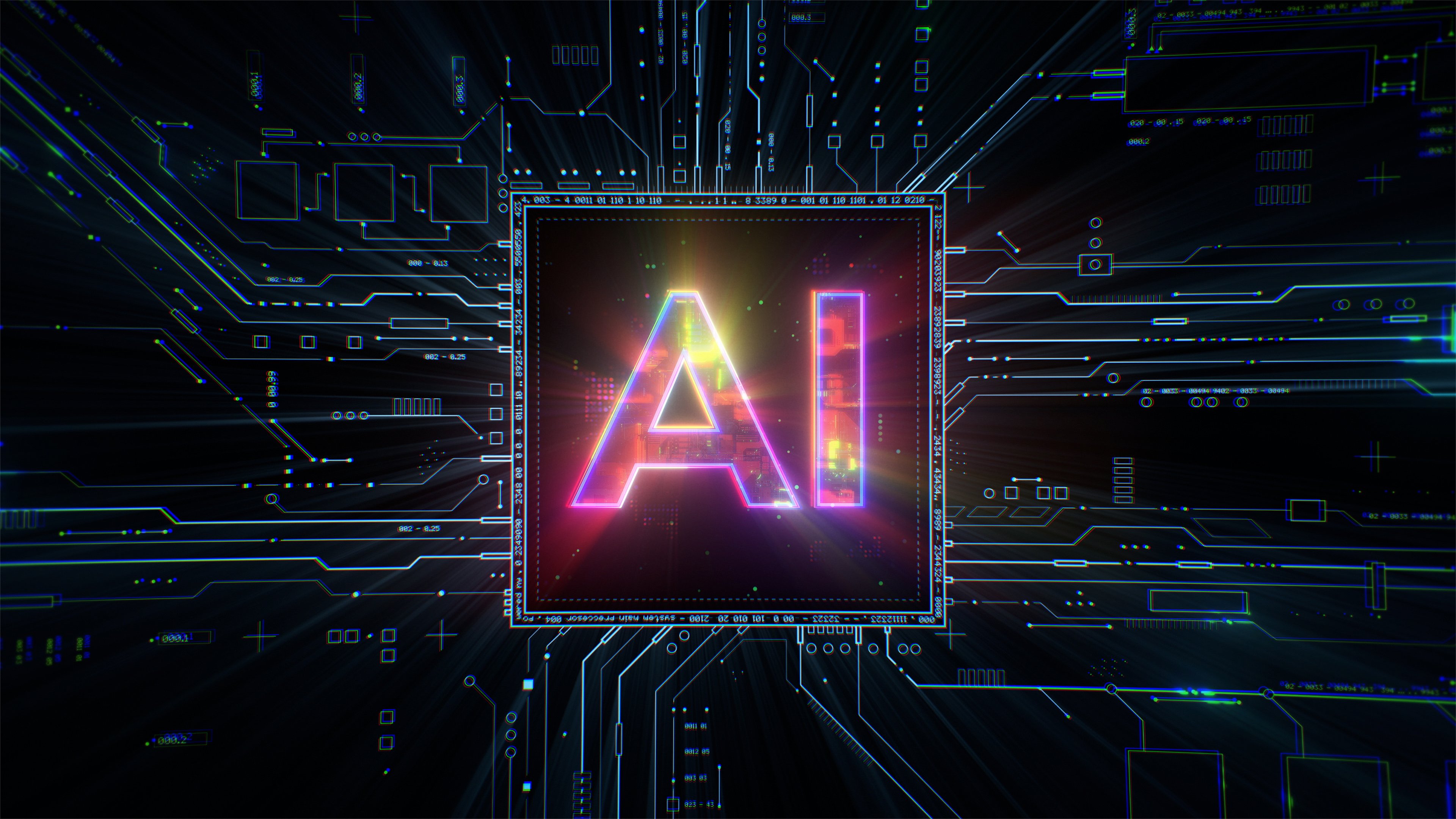 AI on a chip on a circuit board.