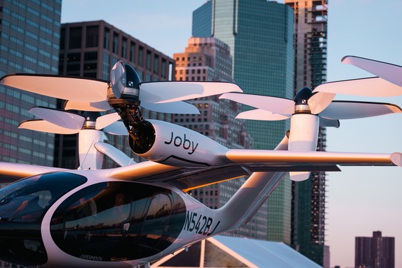 A Joby Aviation all-electric aircraft