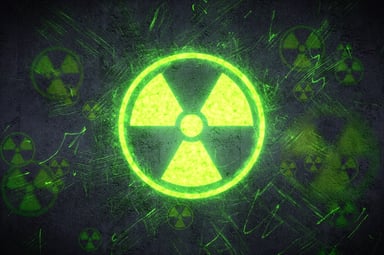 green nuclear symbol 