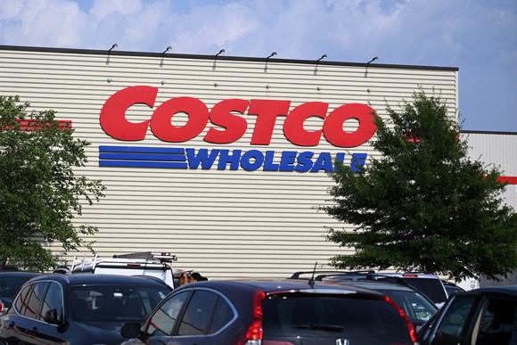 The exterior of a Costco store.