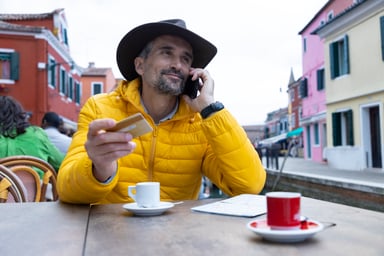 on the phone shopping online