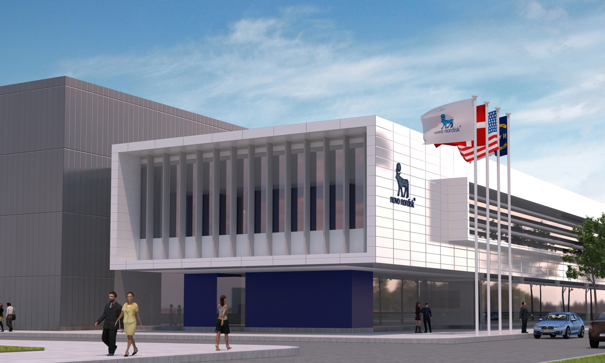 Rendering of Novo Nordisk facility.