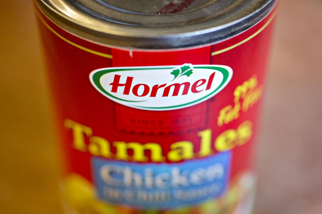 Hormel foods can with logo.