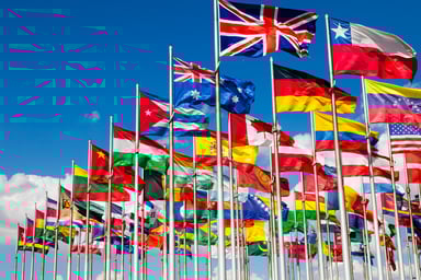 Getty - international flags global countries