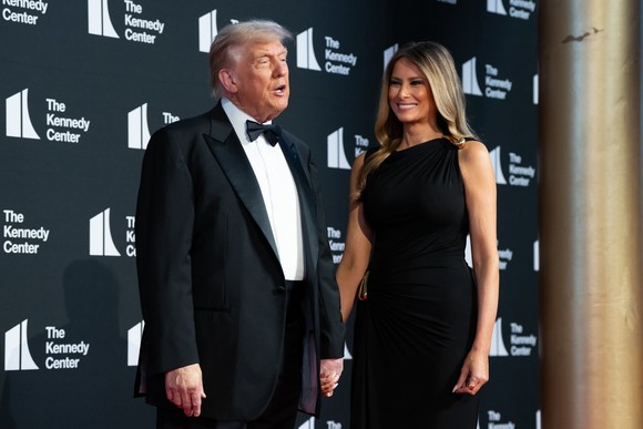 President Donald Trump and First Lady Melania Trump at the Kennedy Center.