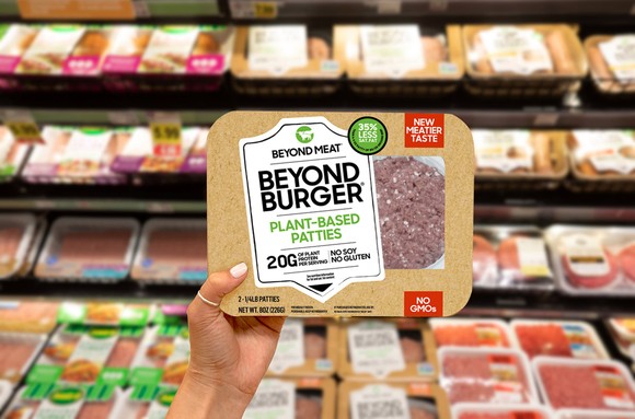 Beyond Meat package in a store.