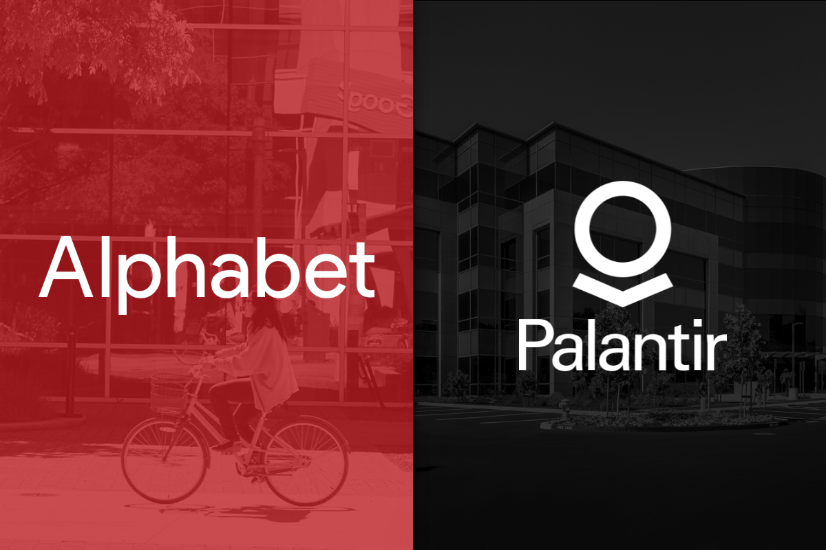 Alphabet and Palantir Technologies company graphic.