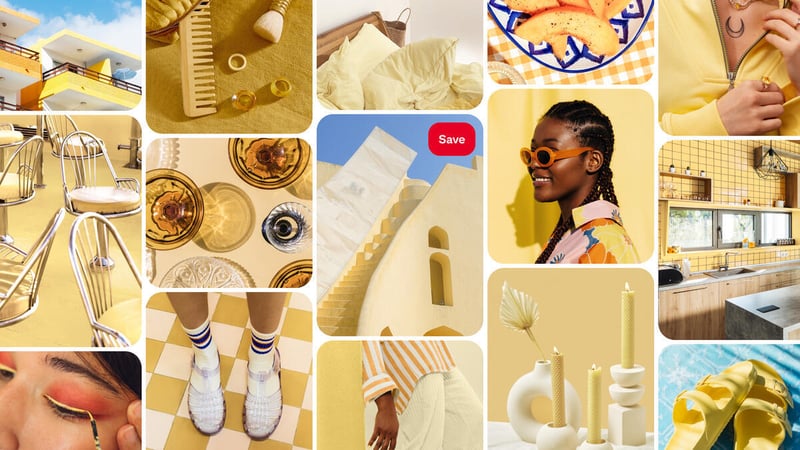 Pinterest yellow screen