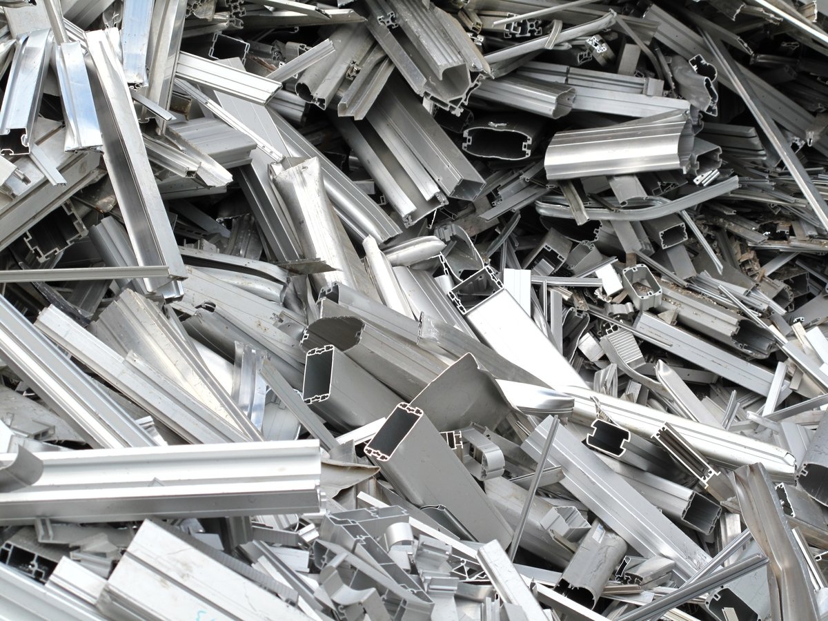 Big pile of steel scrap metal.