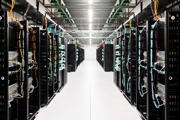 The inside of a data center