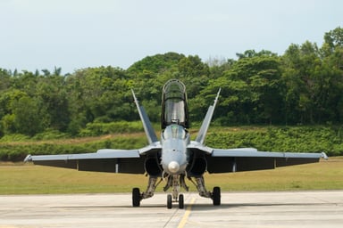 Boeing FA-18 Super Hornet on the tarmac