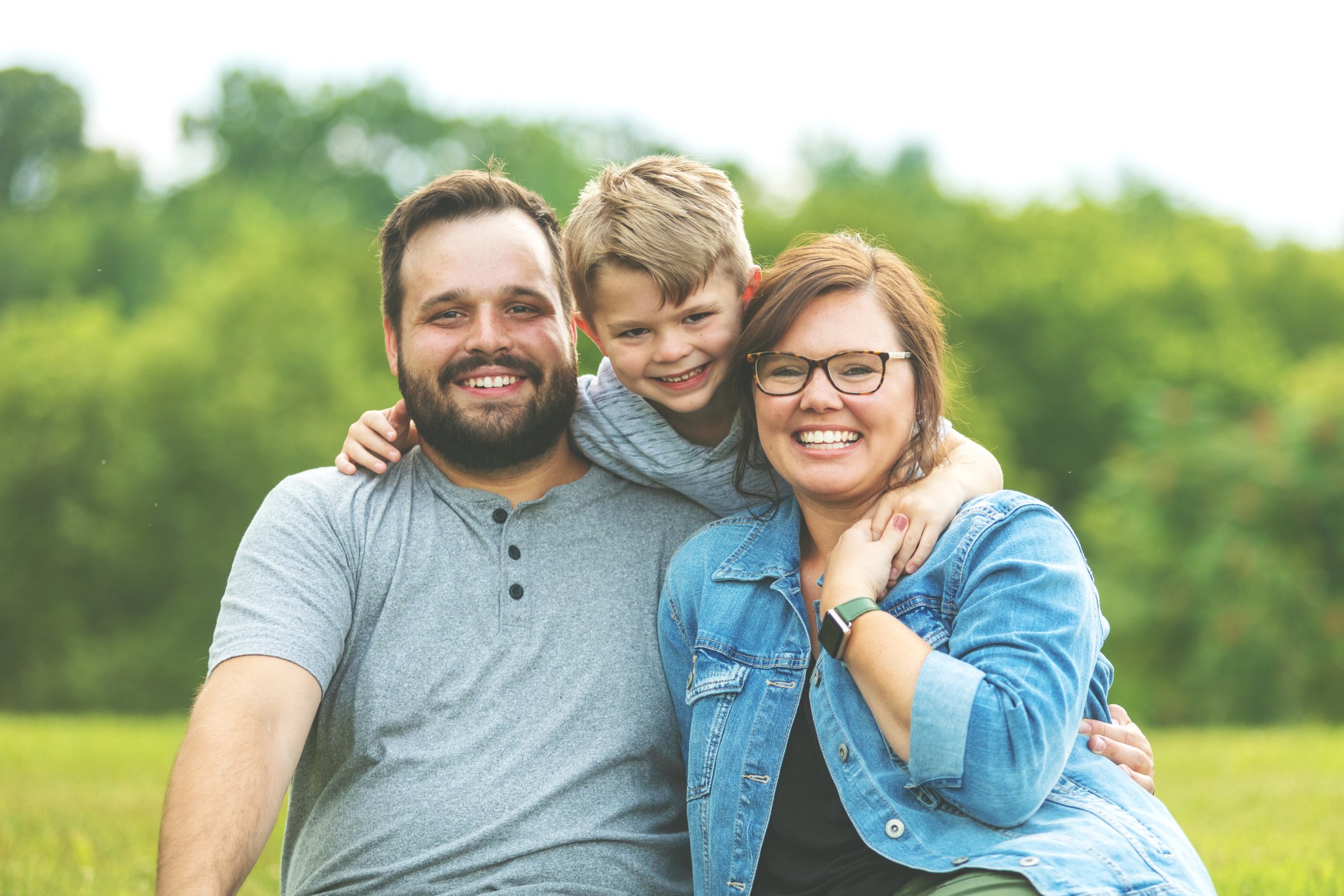 Getty - family with one kid in park