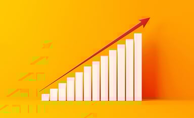 GettyImages-bar chart arrow up increase value