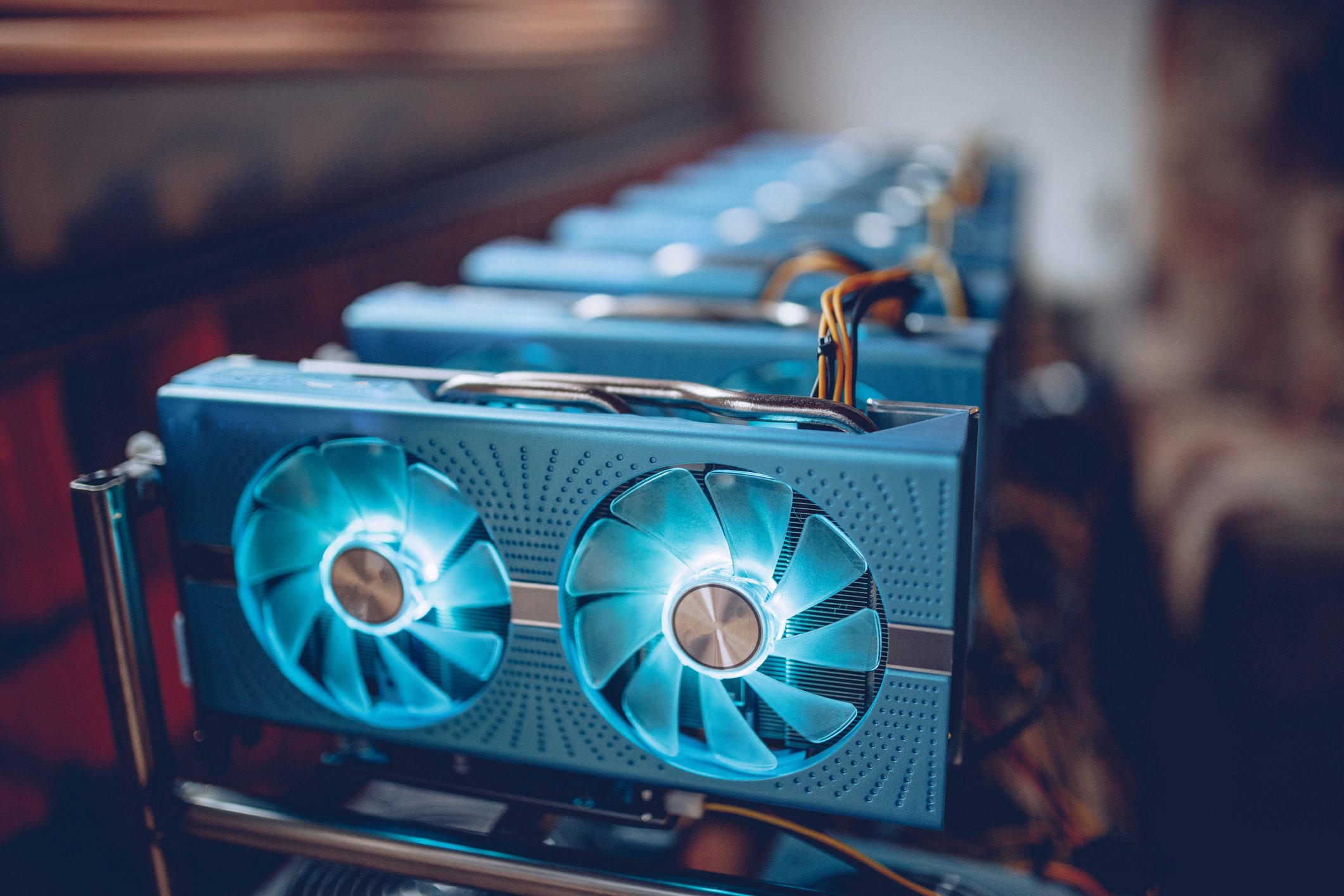 Crypto mining machines.