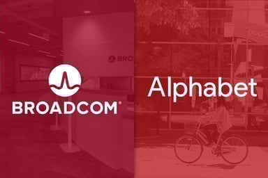 Broadcom and Alphabet logos
