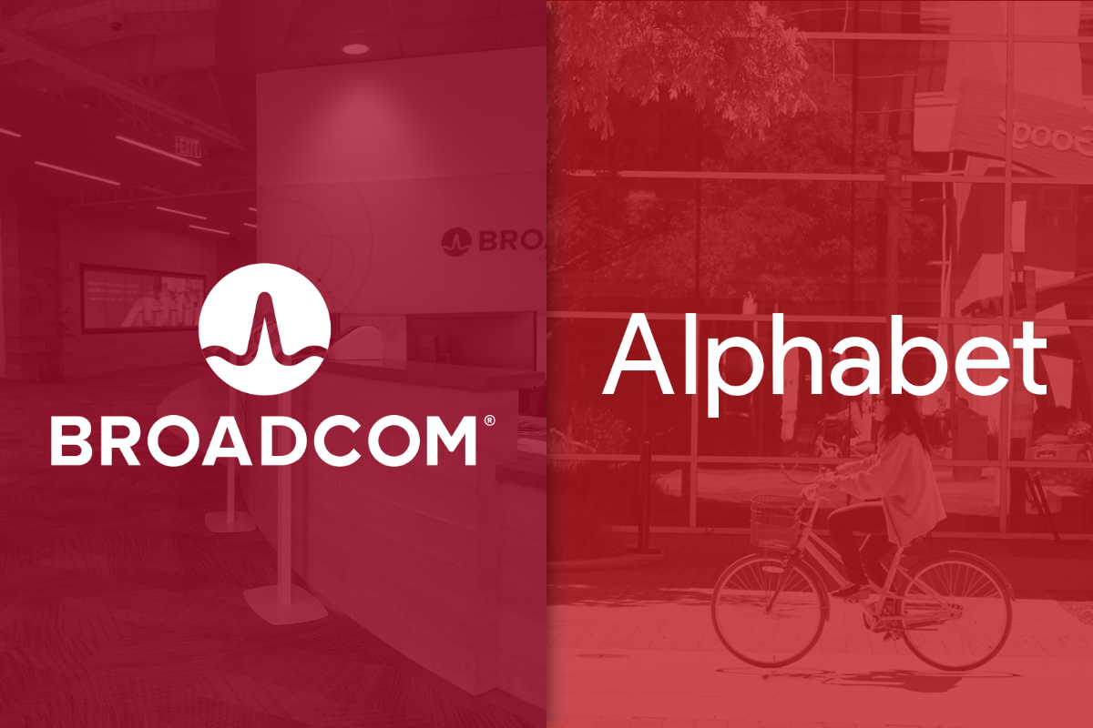 Broadcom and Alphabet logos