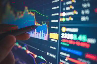 Investor following crypto prices