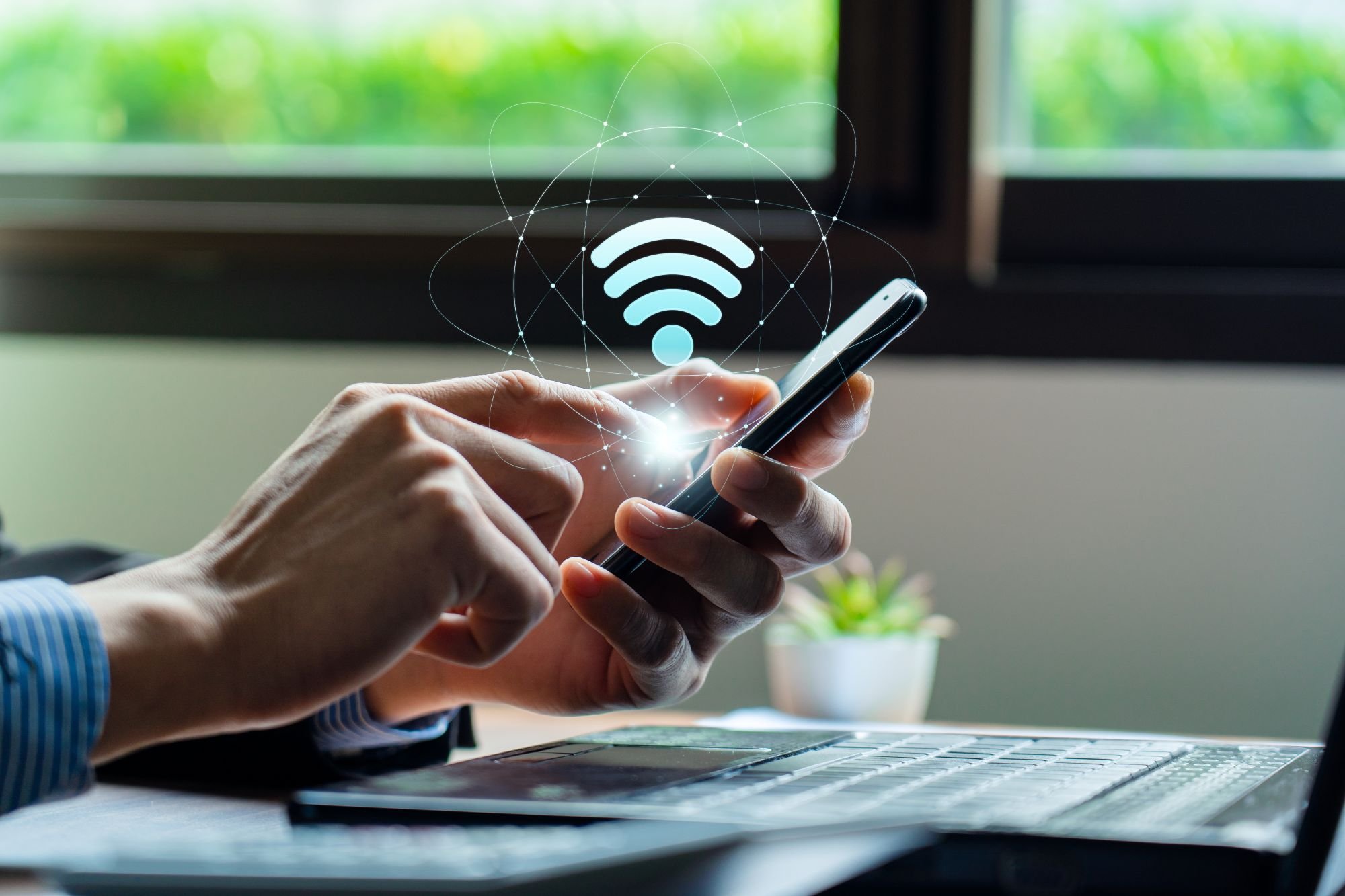 A person using internet on their phone.