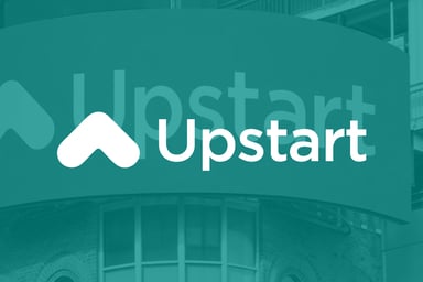 Upstart logo on company image