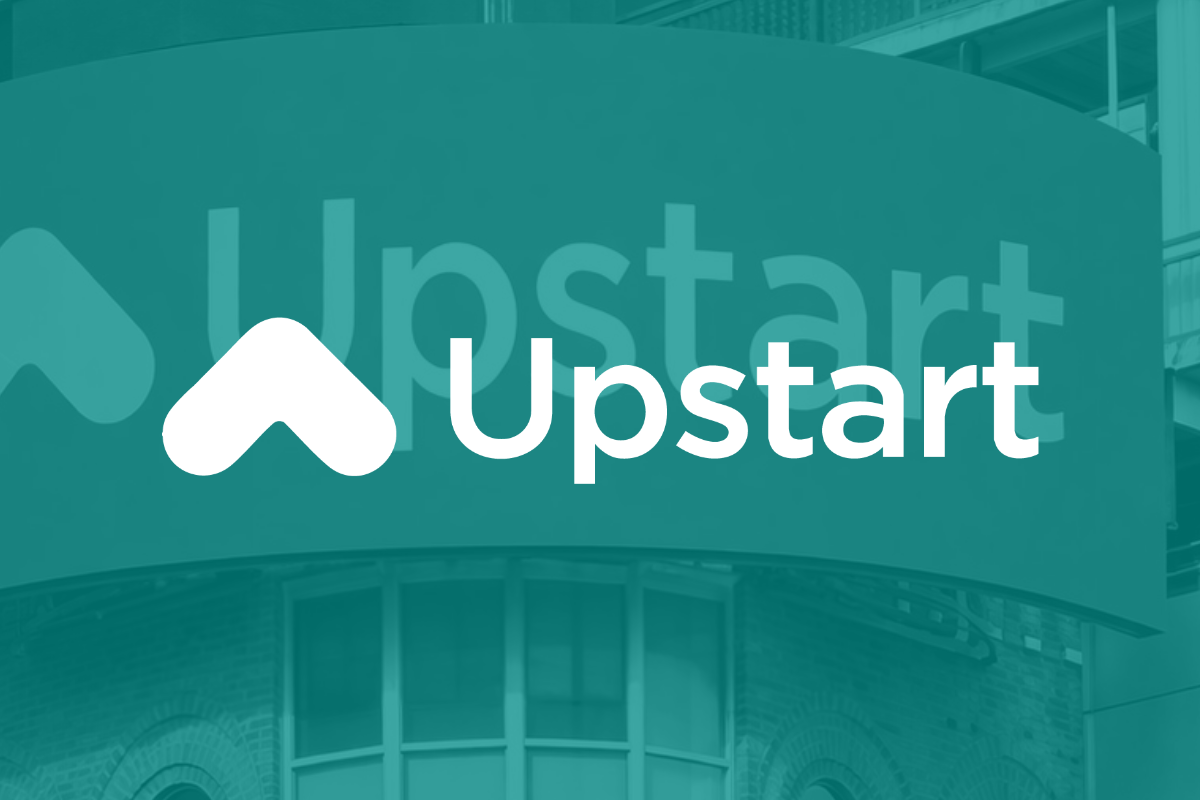 Upstart logo on company image