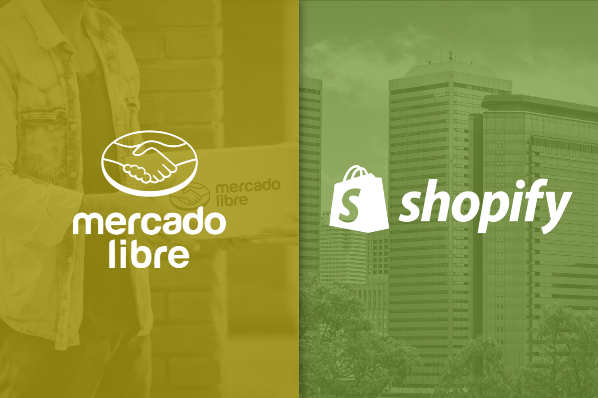 MercadoLibre and Shopify logos