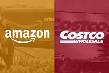 Amazon and Costco logos