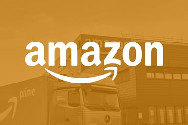 Amazon Prime truck with company logo
