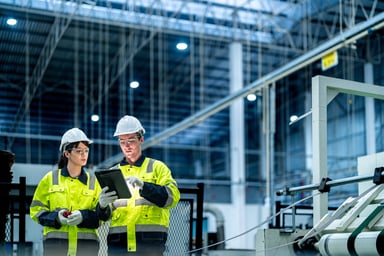engineers in a industrial factory setting getty