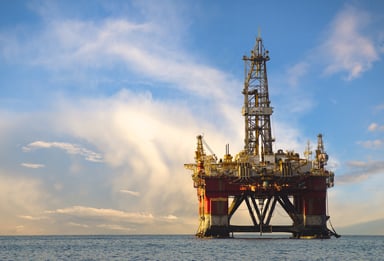 oil rig on the ocean