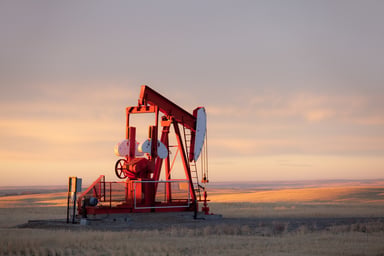 oil rig in oil field