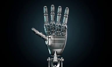 tesla bot hand closeup artificial intelligence ai
