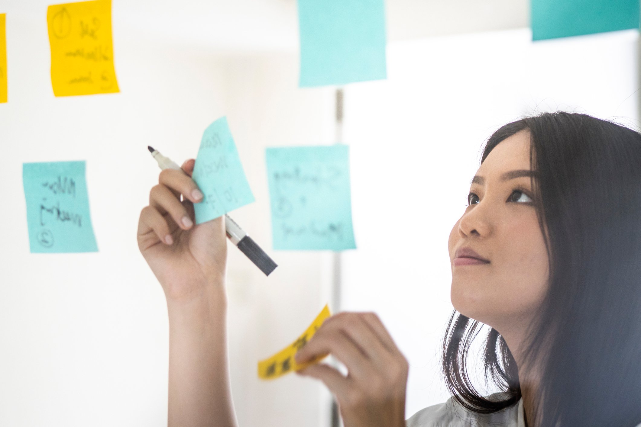 Weighing options on post-it notes