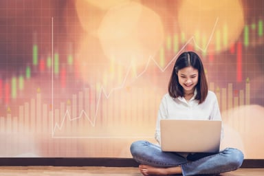 stock investor laptop