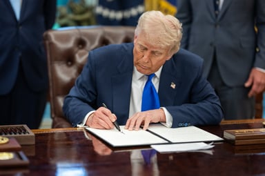 Donald Trump signing bill executive order