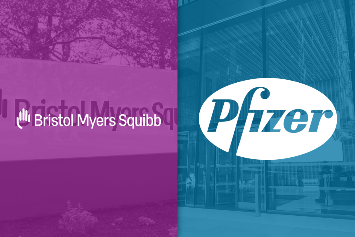 Bristol Myers Squibb and Pfizer logos