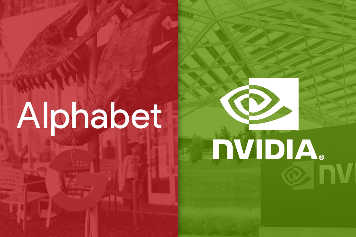 Alphabet and Nvidia logos