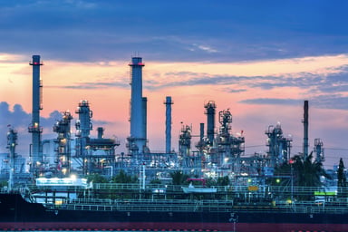 Oil refinery in morning (1)