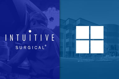 Intuitive Surgical and Microsoft logos