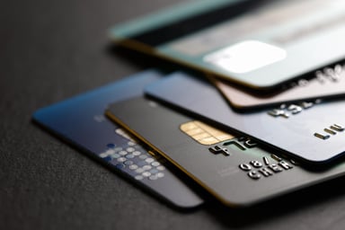 A stack of payment cards