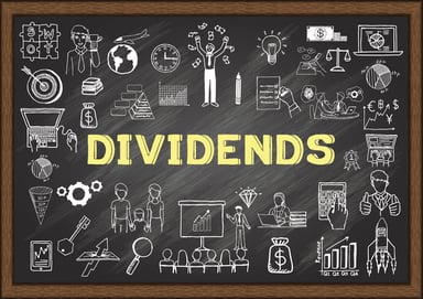 Copy of dividends blackboard sketch doodle