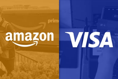 Amazon and Visa logos