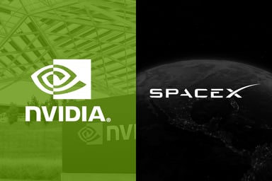 Nvidia and SpaceX logo side by side