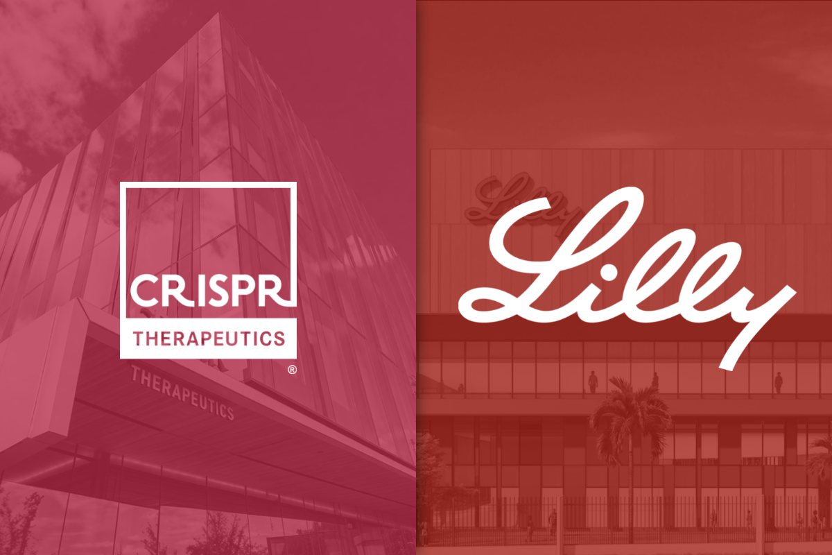 CRISPR Therapeutics and Eli Lilly logos