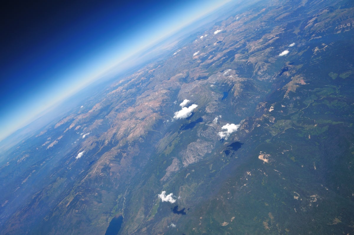 Satellite image of Earth's surface.