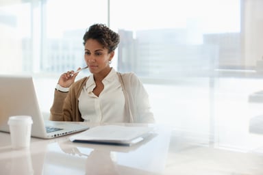Woman 30s 40s at laptop GettyImages-167890561