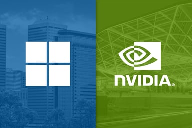 Nvidia and Microsoft logos