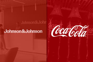 Johnson & Johnson and Coca-Cola logos