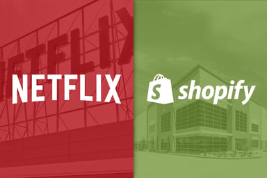 Netflix and Shopify logos