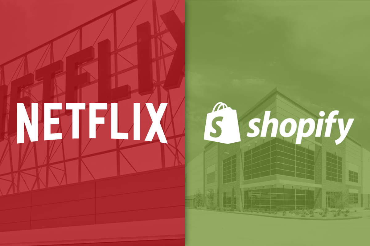 Netflix and Shopify logos